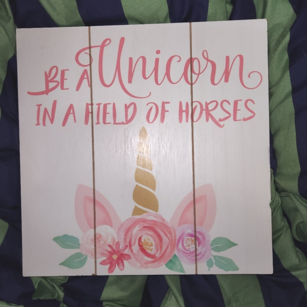 Hobby lobby unicorn wooden wall hanging decor